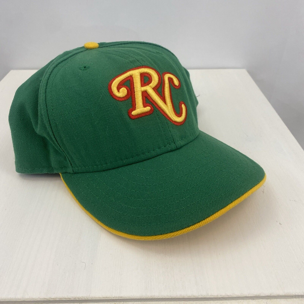 Retro City Hat Cap Embroidered New‎ Era 59Fifty 7 7/8 62.5 cm Green Yellow